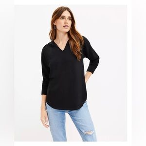 NWT Loft Hooded Tunic in Black. Medium.